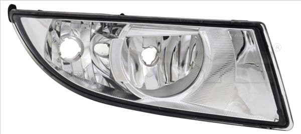Mistlamp Voor Links (H8/P21W, verchroomd) past: SKODA FABIA II, ROOMSTER 03.10-04.15