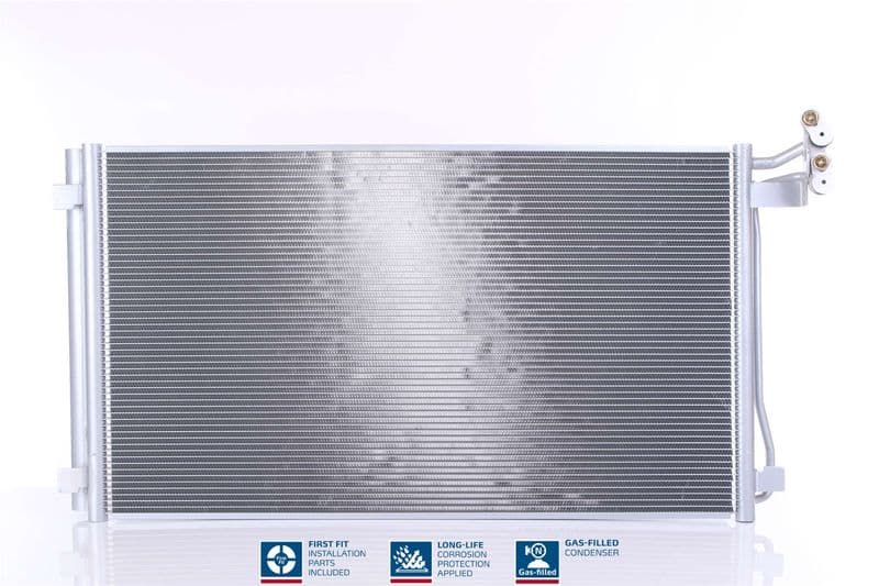 A/C condensator (met droger, (EN) additional fitting elements) past: SEAT ALHAMBRA  VW SHARAN 1.4/2.0/2.0D 05.10-12.22