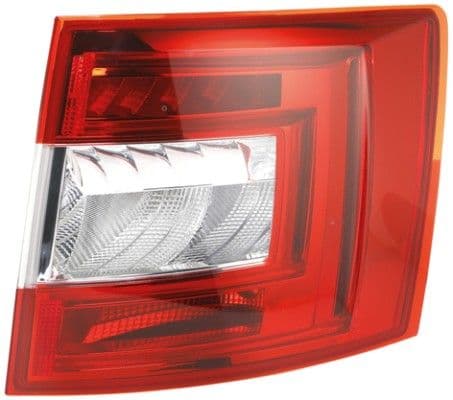 Achterlicht Links (LED/P21W, anti-fog licht, achteruitrijlicht) past: SKODA OCTAVIA III Stationwagon 11.12-06.16