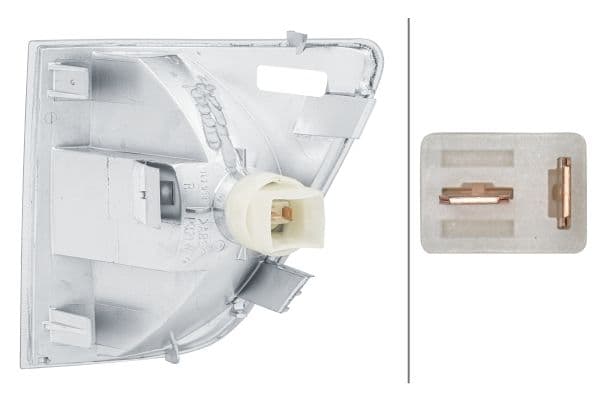 Knipperlicht voor Rechts (transparant, PY21W) past: MERCEDES SPRINTER 901, 902, 903, 904, 905 01.95-04.00