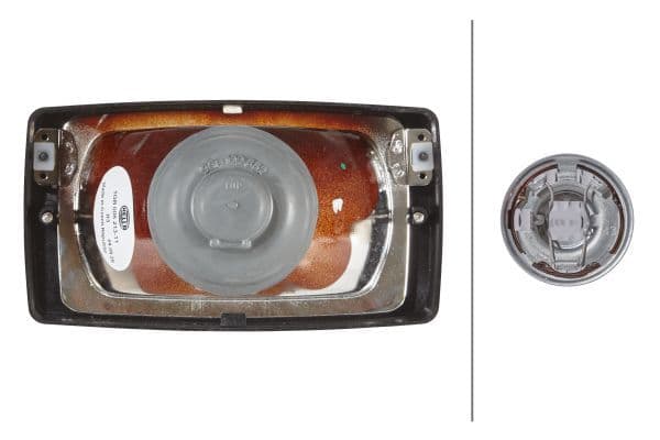 Werklamp (H3, 12/24V, 35/70W, 1000lm, lengte: 182mm, hoogte: 102mm, breedte: 182mm, diepte: 103mm, met reliëf  zonder gloeilampen) past: FENDT 200, 300, 900  JOHN DEERE 6000 01.80-