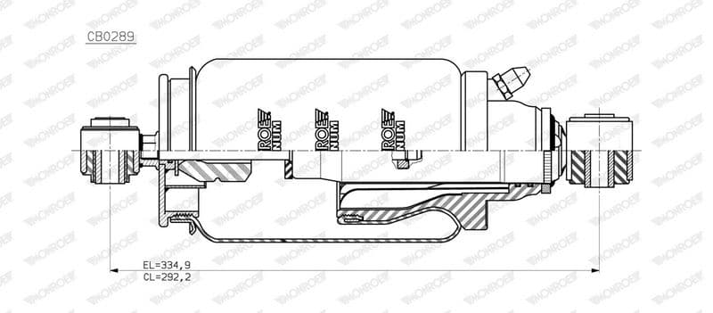 Schokdemper bestuurderscabine Achter Rechts past: MAN TGA, TGL I, TGM I, TGS I, TGX I 06.99-