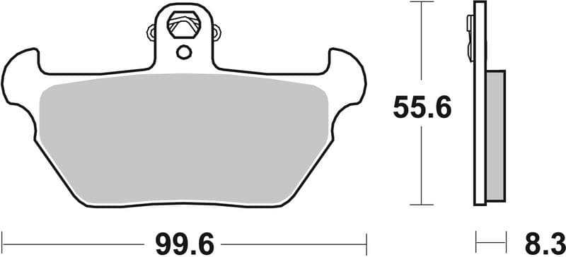 Brake pads Voor, beoogd gebruik: route, materiaal: sinter-SA, 55,6x99,6x8,3mm past: BMW K, K1, R 800/1000/1100 1988-1998