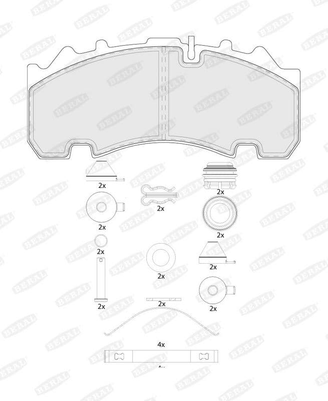Remblokken set Achter KB SB4345T (SB7)