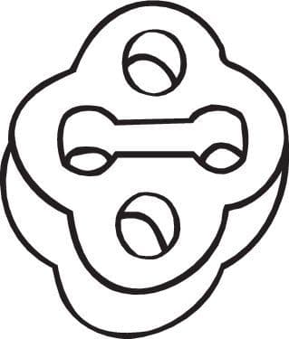 Uitlaatsysteem hanger past: SUBARU IMPREZA, LEGACY I, LEGACY II, LEONE III 1.6-2.2 11.84-12.00