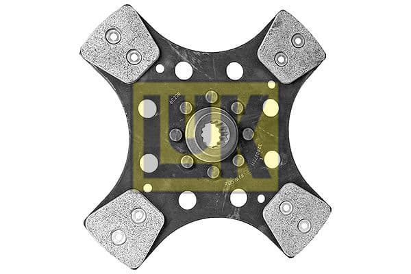Koppelingsplaat/plaat keramiek (280mm  aantal peddels: 4) past: DEUTZ FAHR 5080 D ECOLINE, 310 VC, 310 VL, 310 VM, 310 VN, V 70 C, V 70 N, V 80 L, V 80 M, V 80 N, 57, 57 F, 67, 67 F, 310 ECOLINE