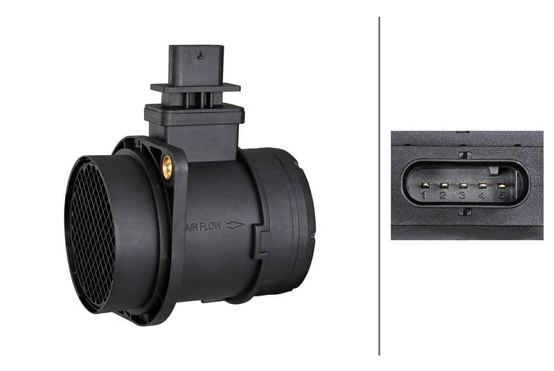 Luchtstroommeter (5 pin, module) past: HYUNDAI ACCENT III, ACCENT IV, ELANTRA IV, ELANTRA V, ELANTRA VI, GETZ, I10 I, I20 ACTIVE, I20 I, I20 II, I30, I40 I, I40 I CW, IX20, IX35, KONA 1.1D-1.7D 10.01-