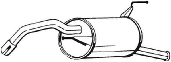 Uitlaatsysteem achterste geluiddemper past: TOYOTA STARLET 1.0/1.3 12.89-03.96