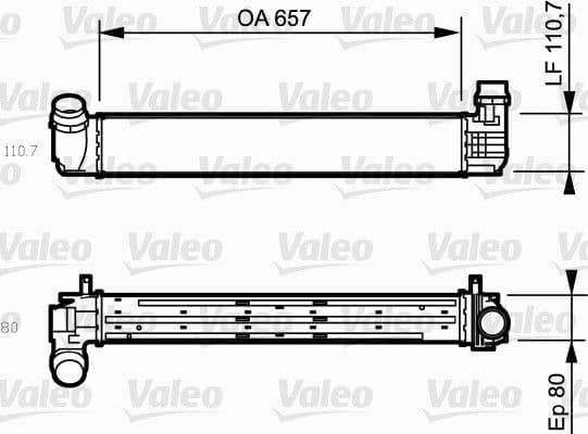 Toevoerluchtkoeler past: RENAULT FLUENCE, GRAND SCENIC III, MEGANE, MEGANE III, SCENIC III 1.6D-2.0D 11.08-