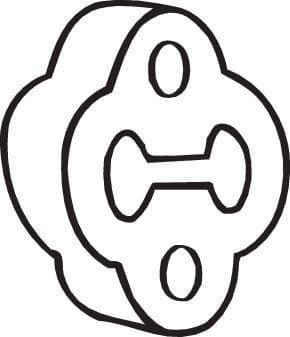 Uitlaatsysteem hanger past: DAIHATSU CUORE III, MOVE  MAZDA 323 C V, 323 F V, 323 F VI, 323 P V, 323 S V, 323 S VI, 5, 6, 626 V, CX-7, PREMACY  TOYOTA AURIS, AVENSIS, CARINA V 0.8-2.3 05.87-12.18