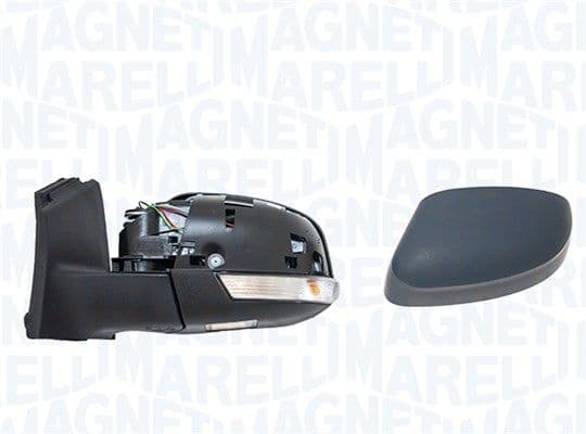 Zijspiegel Rechts (elektrisch, asferisch, met verwarming, under-coated, elektrisch opklapbaar, met indicator, met temperatuursensor) past: FORD FOCUS III 07.10-02.20