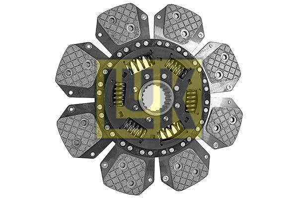 Koppelingsplaat/plaat keramiek (310mm  aantal peddels: 8) past: DEUTZ FAHR 4.10, 4.30, 4.31, 4.47, 4.50, 4.57, 4.61, 4.71, 6.05, 6.06, 6.07, 6.10, 6.17, 6.30, 6.50, 6.61