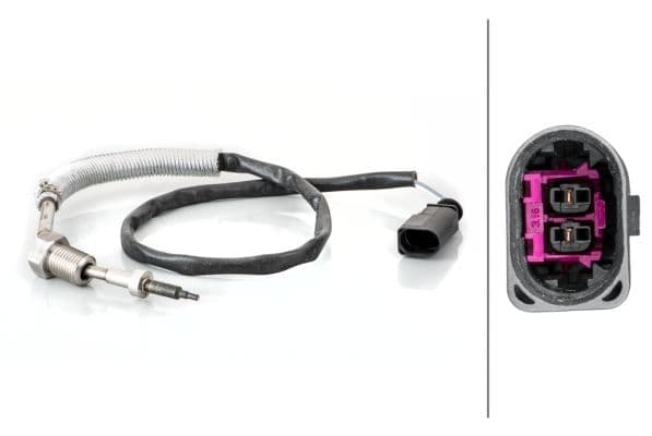 Uitlaatgastemperatuursensor (Voor turbo) past: AUDI A3, Q2, Q3, TT  SEAT ALHAMBRA, ATECA, LEON, LEON SC, LEON ST, TARRACO  SKODA KAROQ, KODIAQ I, KODIAQ II, OCTAVIA III, SUPERB III 2.0D 04.12-