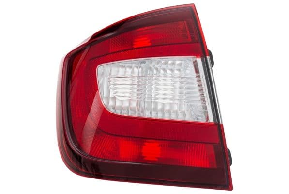 Achterlicht Links (P21/4W/P21W/W3W, kleur van het glas grijs, anti-fog licht) past: SKODA RAPID 07.12-03.17