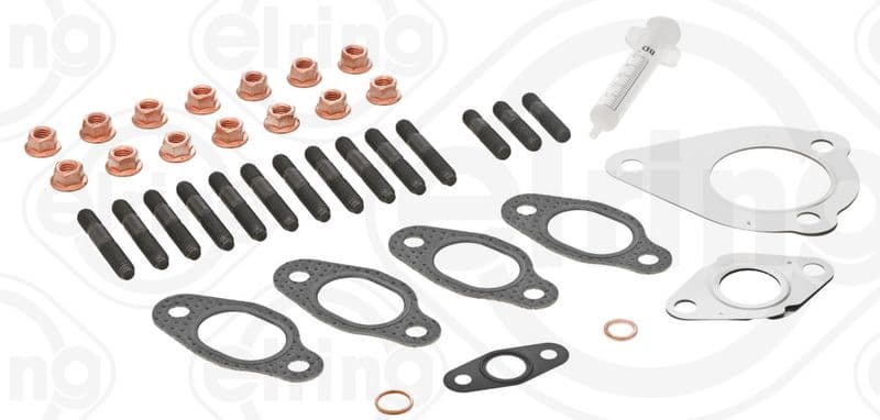 Turbocompressor montageset (met pakkingen) past: AUDI A3  FORD GALAXY I, GALAXY MK I  SEAT ALHAMBRA, CORDOBA, CORDOBA VARIO, IBIZA II, IBIZA III, INCA, LEON, TOLEDO II  SKODA FABIA I 1.9D 08.96-