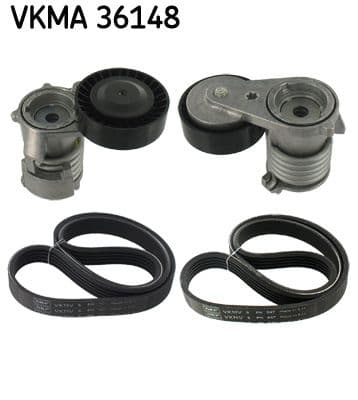 V-snaren set (met rollen) past: VOLVO C30, C70 II, S40 II, V50  FORD FOCUS II, KUGA I 2.0D-2.5 01.04-06.13