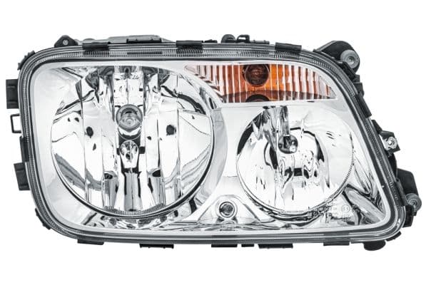Koplamp Rechts (H1/H7/PY21W/W5W, elektrisch, met motor, kleur invoegen: zilver, kleur indicator: oranje) past: MERCEDES ACTROS MP2 / MP3 10.02-