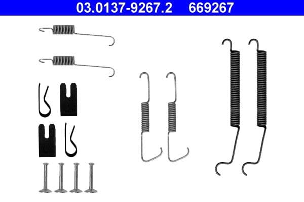 Accessory Kit, brake shoes