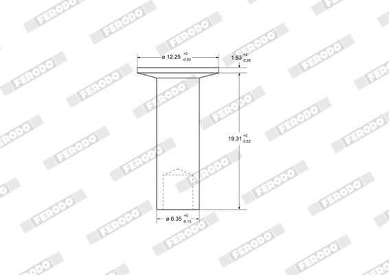 Rivet, drum brake lining