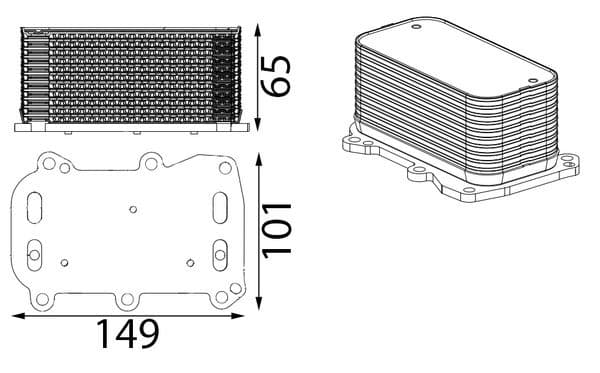 Olie radiator past: MERCEDES A (W176), A (W177), AMG GT (C190), AMG GT (C192), AMG GT (X290), C (A205), C (C205), C T-MODEL (S205), C (W205), CLA (C117), CLA (C118) 2.0-4.0H 06.13-