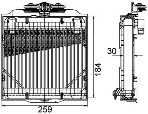 Olie radiator past: BMW 5 (F10), 5 (F11), 5 GRAN TURISMO (F07), 6 (F12), 6 (F13), 6 GRAN COUPE (F06), 7 (F01, F02, F03, F04) 3.0-6.0 09.08-10.18