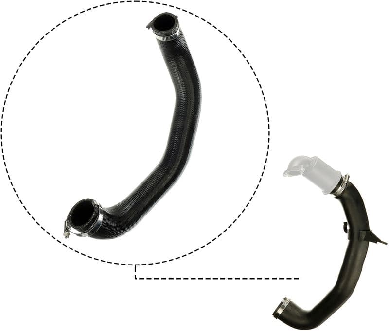 Intercooler slang (diameter 39/49mm, lengte 620mm, zwart) past: FORD ECOSPORT 1.0 10.13-