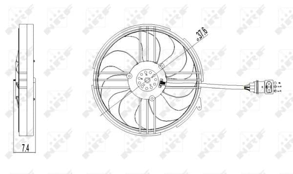 Radiatorventilator past: SEAT AROSA  VW LUPO I, POLO 1.4D/1.6 01.99-07.05