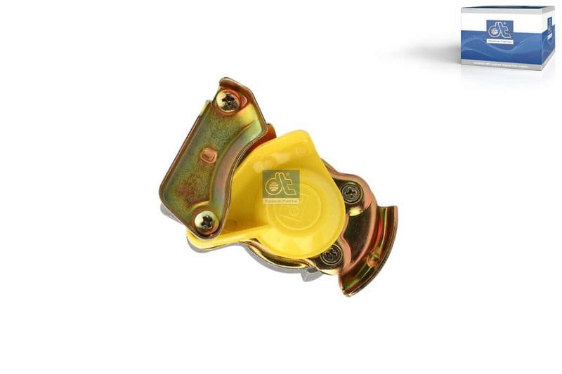 Pneumatische koppeling (door handle, draadmaat M22x1,5mm, kleur geel, klep inbegrepen) past: DAF CF 75, LF 45, LF 55  IVECO EUROCARGO I-III, EUROSTAR, EUROTECH MH, EUROTECH MP, EUROTECH MT