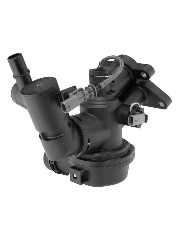 Thermostaat koelsysteem (99°C, in huisvesting) past: JAGUAR E-PACE, F-PACE, F-TYPE, XE, XF II, XF SPORTBRAKE  LAND ROVER DISCOVERY SPORT, DISCOVERY V, RANGE ROVER EVOQUE 2.0/2.0H 02.17-