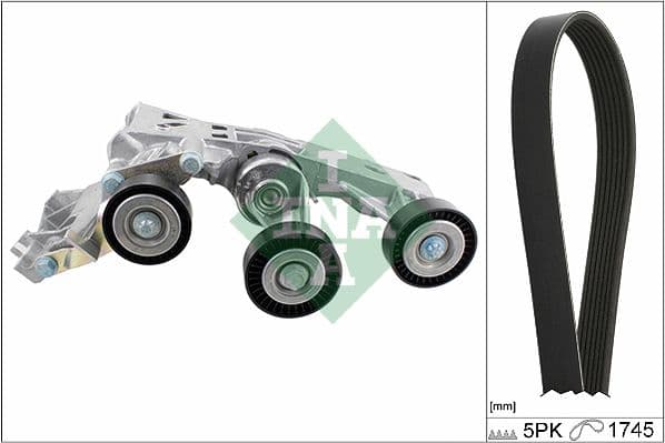 Multi-V-riemset met spanner past: MERCEDES A (W169), B SPORTS TOURER (W245) 2.0D 09.04-06.12