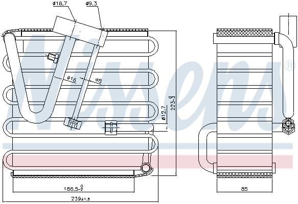 Airconditioning verdamper past: HONDA CIVIC V, CRX III 1.3/1.5/1.6 10.91-12.98