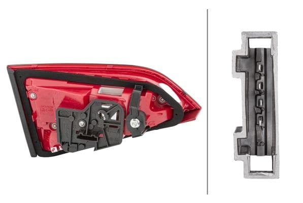 Achterlicht Rechts (binnen, LED/P21W/W16W, kleur indicator gerookt, kleur van het glas red/transparant, anti-fog licht, achteruitrijlicht) past: AUDI A4 B8 11.07-10.11