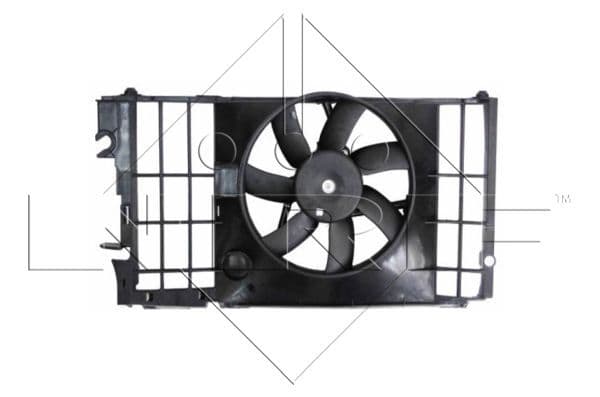 Radiatorventilator Links (met huisvesting) past: CITROEN BERLINGO, XSARA, ZX  PEUGEOT 306, 406, PARTNER 1.1-2.0D 03.91-12.15