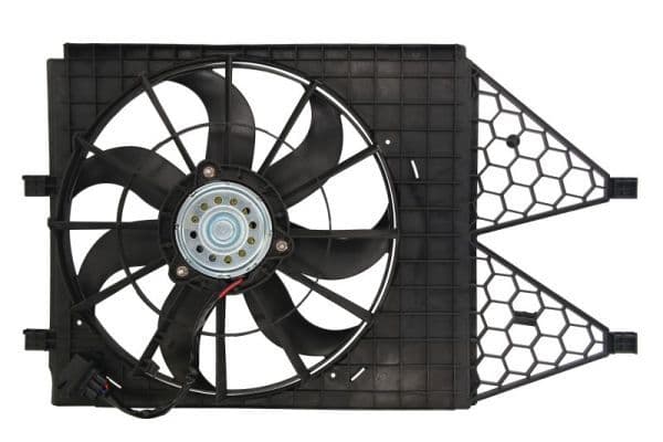 Radiatorventilator (met huisvesting) past: AUDI A1  SEAT IBIZA IV, IBIZA IV SC, IBIZA IV ST, TOLEDO IV  SKODA FABIA II, FABIA III, RAPID, ROOMSTER, ROOMSTER PRAKTIK  VW POLO IV 1.0-1.9D 09.02-