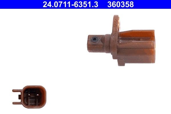 ABS-sensor Achter Links/Rechts past: VOLVO V40  FORD C-MAX II, FOCUS III, GRAND C-MAX, KUGA II, TOURNEO CONNECT V408 NADWOZIE WIELKO, TRANSIT CONNECT, TRANSIT CONNECT V408 1.0-Electric 04.10-
