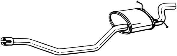 Uitlaatsysteem achterste geluiddemper past: MINI (R56), (R57) 1.4/1.4LPG/1.6 11.06-06.15