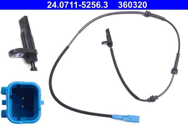 ABS-sensor Voor Links/Rechts past: DS DS 3  CITROEN C3 AIRCROSS I, C3 AIRCROSS II, C3 II, C3 III, C3 ORIGIN III, C3 PICASSO, C4 CACTUS, C-ELYSEE, DS3  PEUGEOT 2008 I, 207, 208 1.0-1.6LPG 02.06-