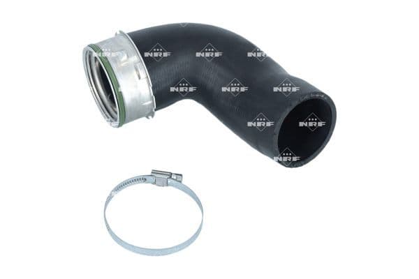 Intercooler slang Links (Voor, diameter 55/56mm, lengte 180mm, zwart) past: BMW 3 (E90), 3 (E91), 3 (E92) 3.0D 12.04-03.13