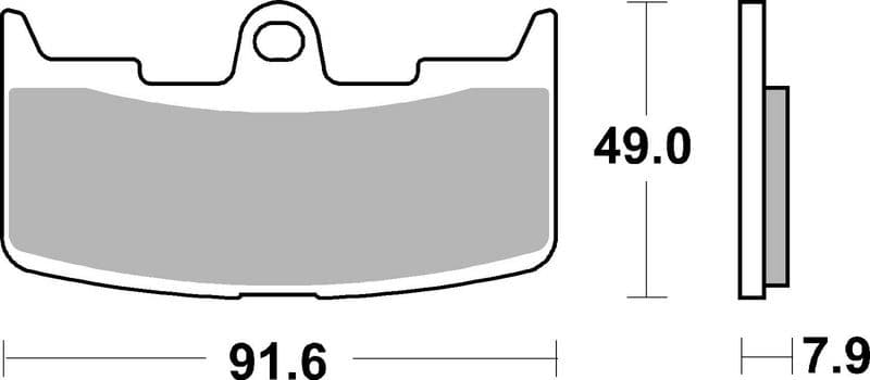 Brake pads Voor, beoogd gebruik: route, materiaal: sinter-SA, 49x91,6x7,9mm past: BUELL XB12R, XB12S 1200 2004-2006