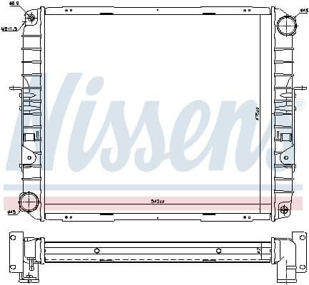 Motorradiator ((en) without frame) past: IVECO EUROCARGO I-III 8040.45.4000/8040.45.4180 01.91-09.15
