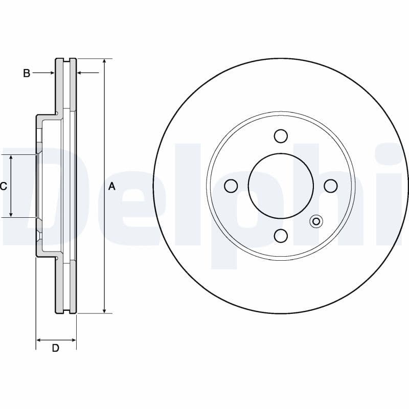 Remschijf set (2 stuks) Voor Links/Rechts past: SEAT AROSA, CORDOBA, CORDOBA VARIO, IBIZA II, IBIZA III, INCA, TOLEDO I  VW CADDY, CADDY II, CADDY III, CORRADO, GOLF II 1.0-2.8 08.83-11.09