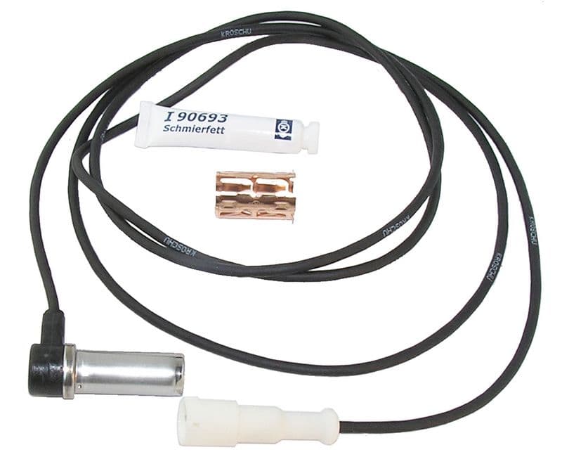 ABS-sensor Achter/Voor Links/Rechts (hoekig, 2000mm, niet gegolfde slang  ronde plug) past: IVECO past: AUDI A6 C5  OPEL MOVANO A
