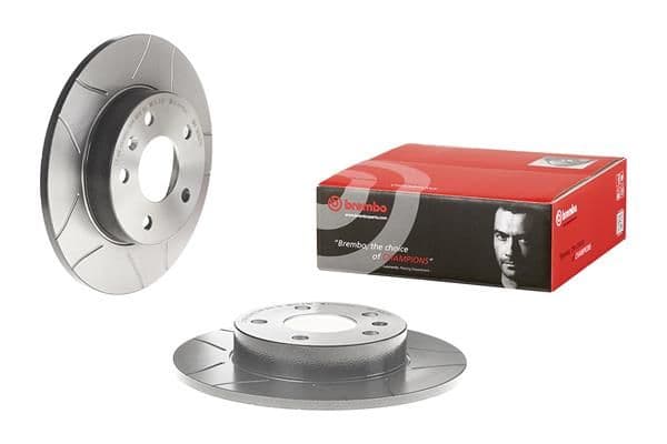 Brake disc, BREMBO Max, 1pcs, Cut, Achter   Links/Rechts, buitendiameter 264 mm, dikte 10 mm, past: CHEVROLET ASTRA, ZAFIRA  OPEL ASTRA G, ASTRA G CLASSIC, ASTRA H 1.2-2.2D 02.98-