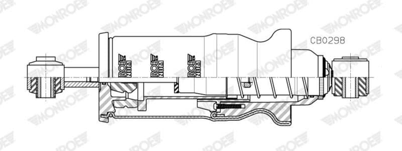 Schokdemper bestuurderscabine Voor Links/Rechts past: MAN TGA, TGS I, TGX I 06.99-