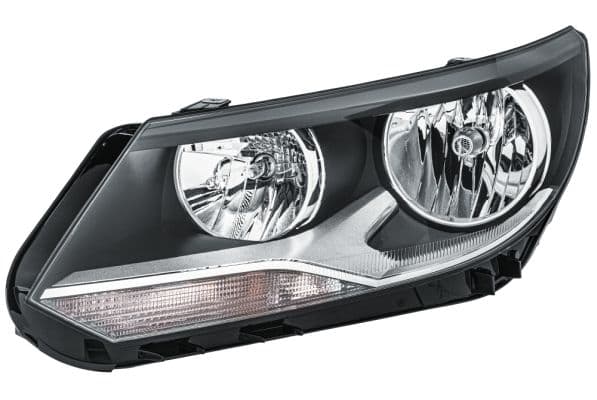 Koplamp Links (halogeen, H15/H7/PY21W/W5W, elektrisch, met motor, met gloeilamp, kleur invoegen: verchroomd) past: VW TIGUAN