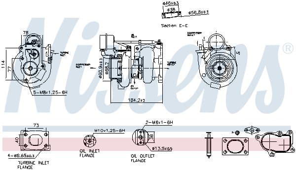 Turbocompressor (met bevestigingskit) past: DAF LF 45 /55 past: DAF LF 45, LF 55 BE110C/BE123C/BE99C 01.01-