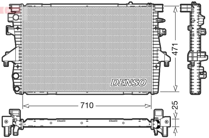 Motorradiator past: VW MULTIVAN T5, TRANSPORTER T5 1.9D/2.0 04.03-08.15