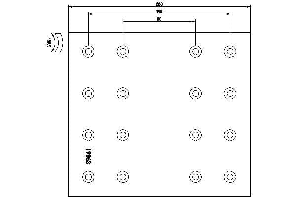 Brake shoe lining Achter/Voor (420x200. 1-overmaat, (EN) does not contain rivets) past: DAF 65, 65 CF, 75, 75 CF, 85, 85 CF, 95, 95 XF, CF 65, F 2300, F 2700, F 2900 06.86-