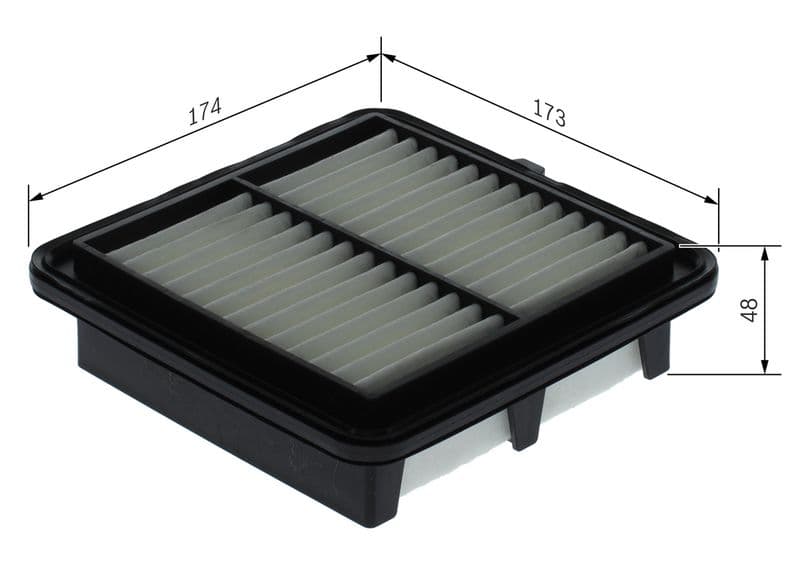 Luchtfilter (Patroon) past: HONDA CIVIC X 1.0 02.17-12.22