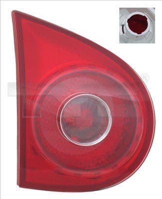 Achterlicht Links (binnen, kleur indicator red, kleur van het glas red) past: VW GOLF V Hatchback 10.03-02.09